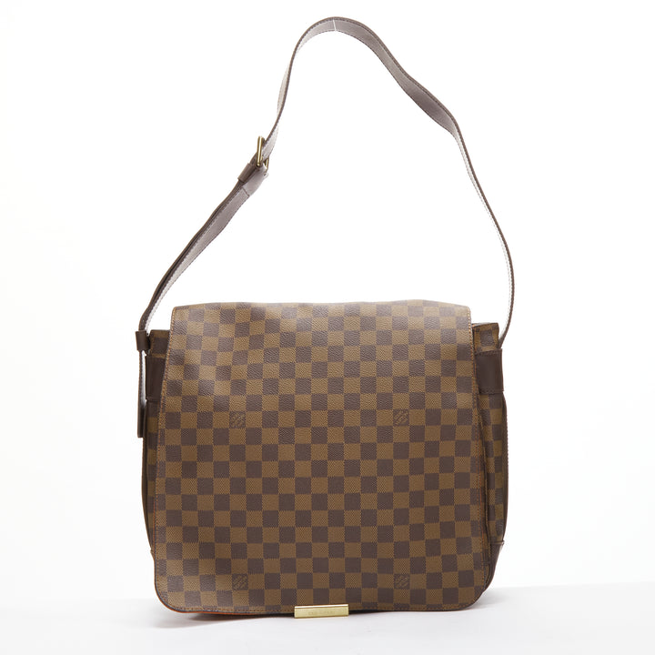 LOUIS VUITTON Bastille Ebene brown Damier LV logo canvas messenger crossbody bag