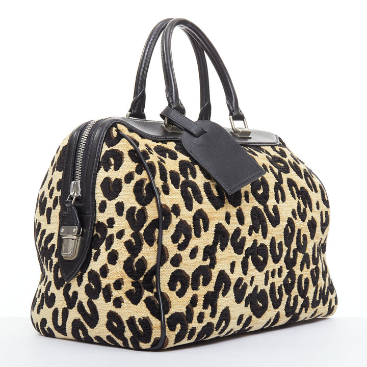 LOUIS VUITTON 2012 Stephen Sprouse Speedy 30 leopard jacquard canvas leather bag