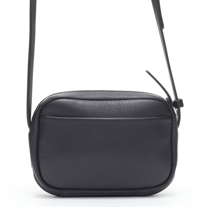 BALENCIAGA Demna Everyday Camera XS black leather logo print crossbody bag