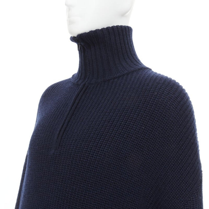 BALENCIAGA 2019 Runway 3 layered cable knit distressed oversized sweater M
