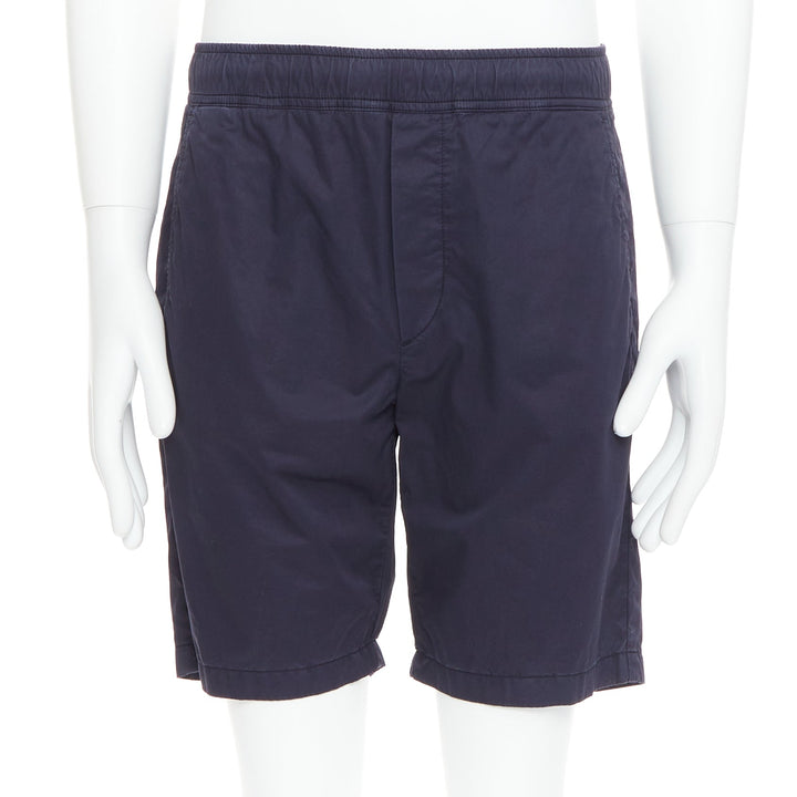 BOTTEGA VENETA navy washed cotton pocketed casual shorts IT46 S
