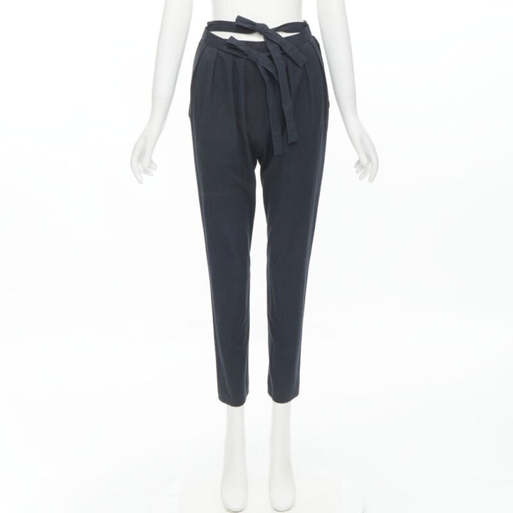 COMME DES GARCONS Vintage 1980s double bow tie waist slim leg pants S