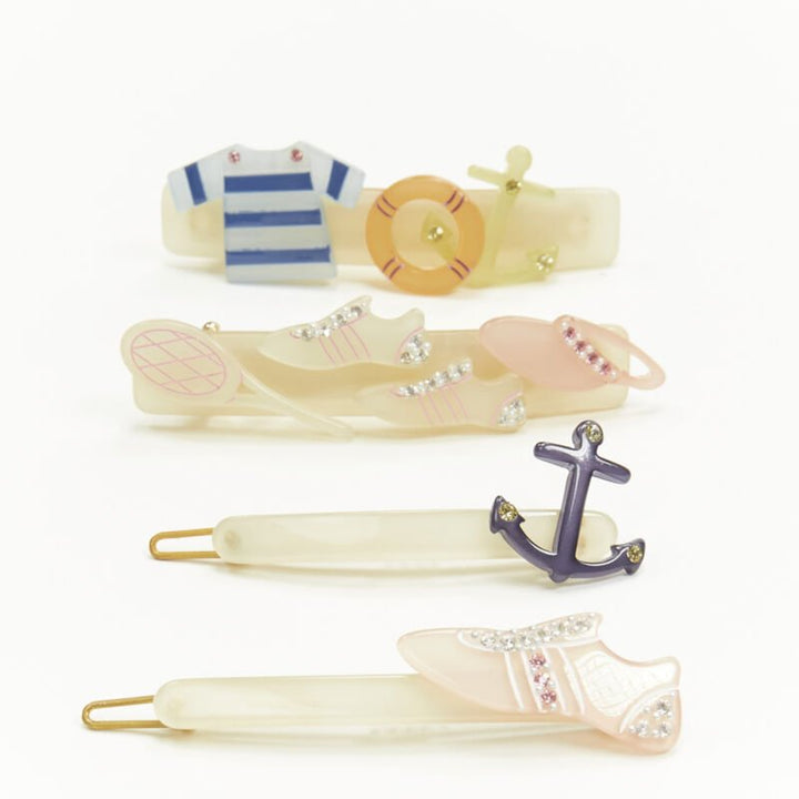 CHIC & MODE Alexandre Zouari sailor nautical tennis hair clip X4