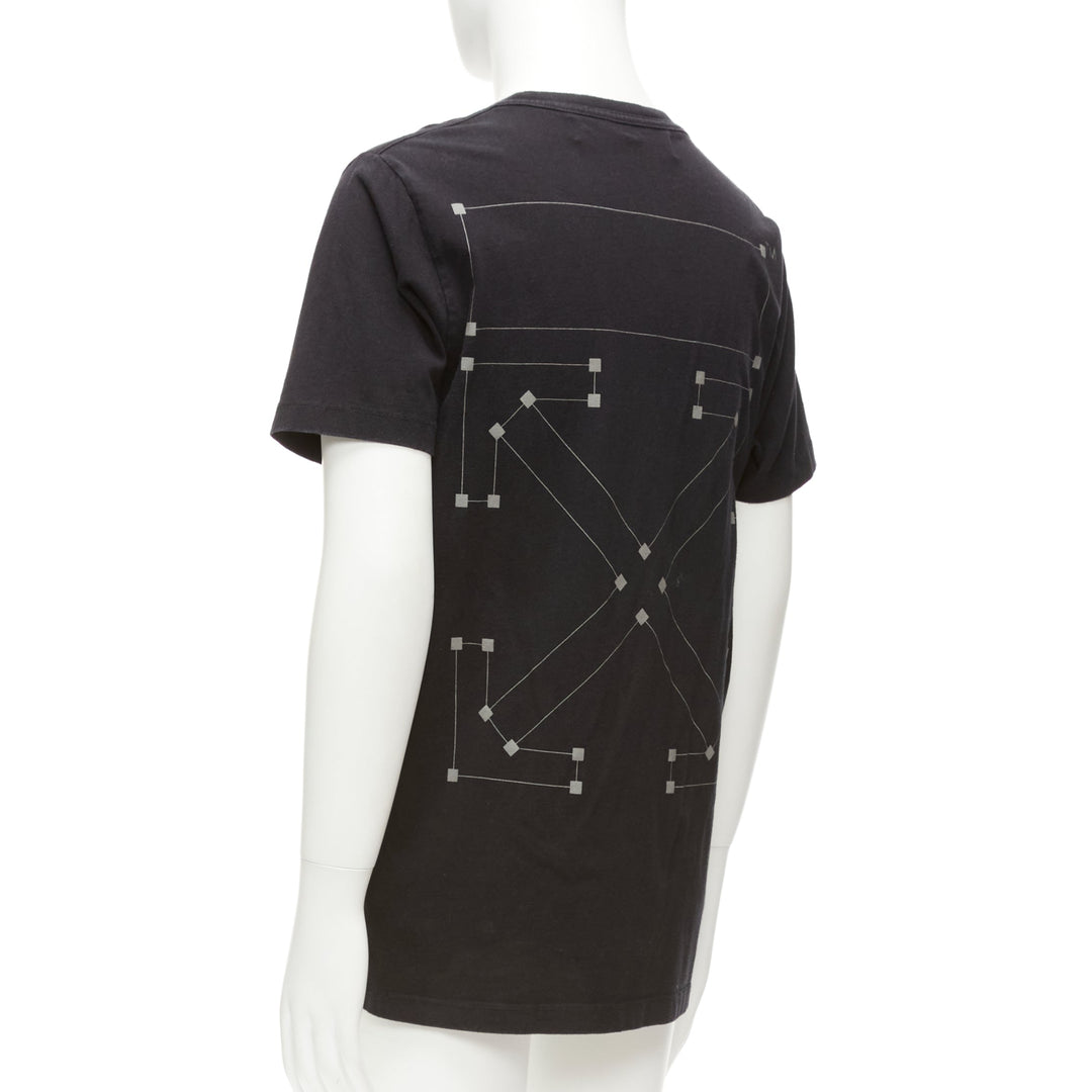 OFF WHITE Virgil Abloh 2020 black logo giant print back cotton tshirt M
