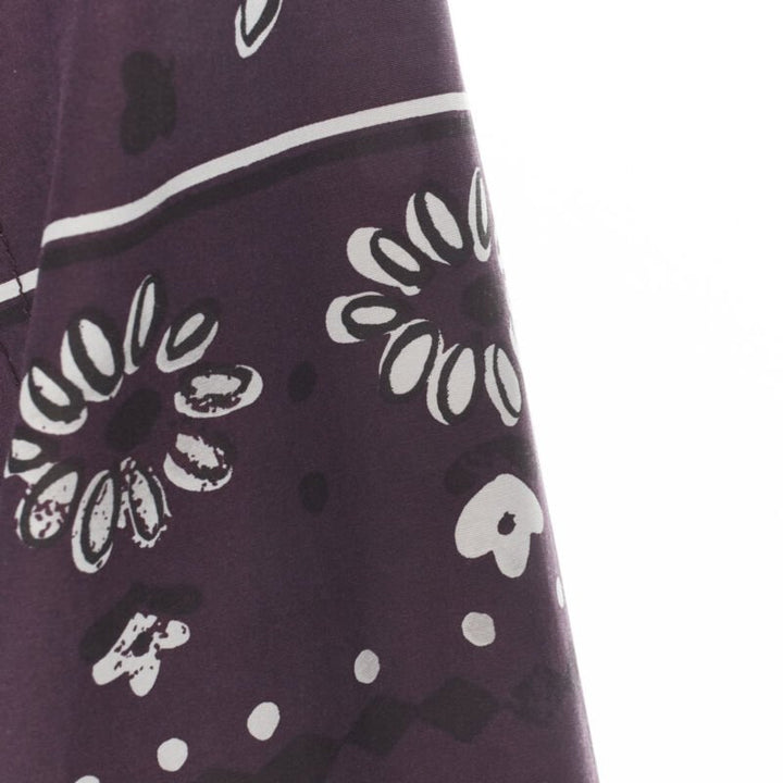 BURBERRY PRORSUM purple paisley bandana print double breasted trench coat UK6 XS