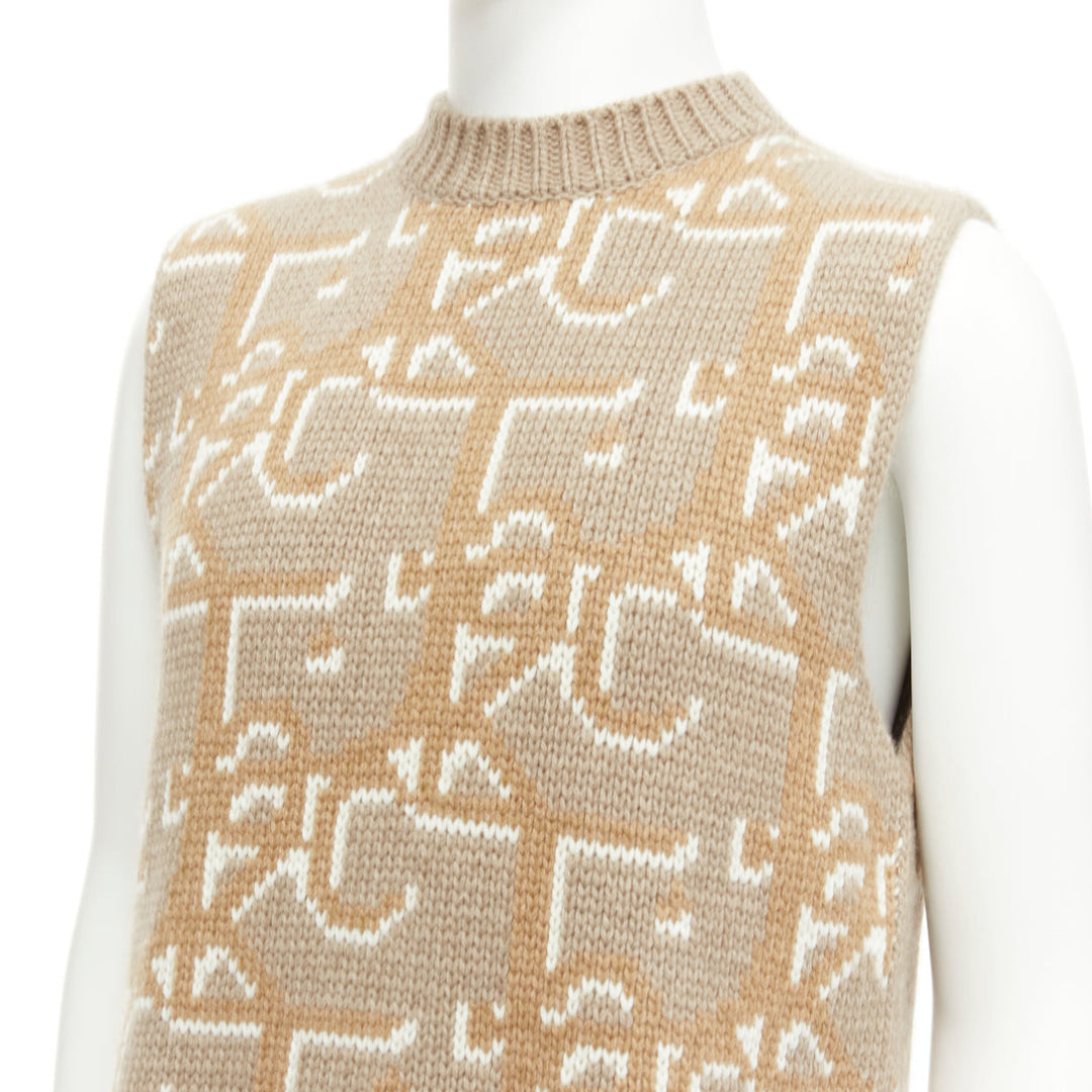 DIOR 2022 Travis Scott Cactus Jack 100% cashmere monogram sweater vest XXS