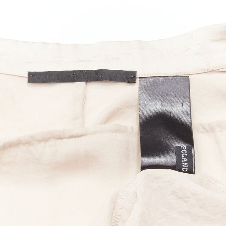 HAIDER ACKERMANN hammered polyester blush pink oversize shirt  FR38 M