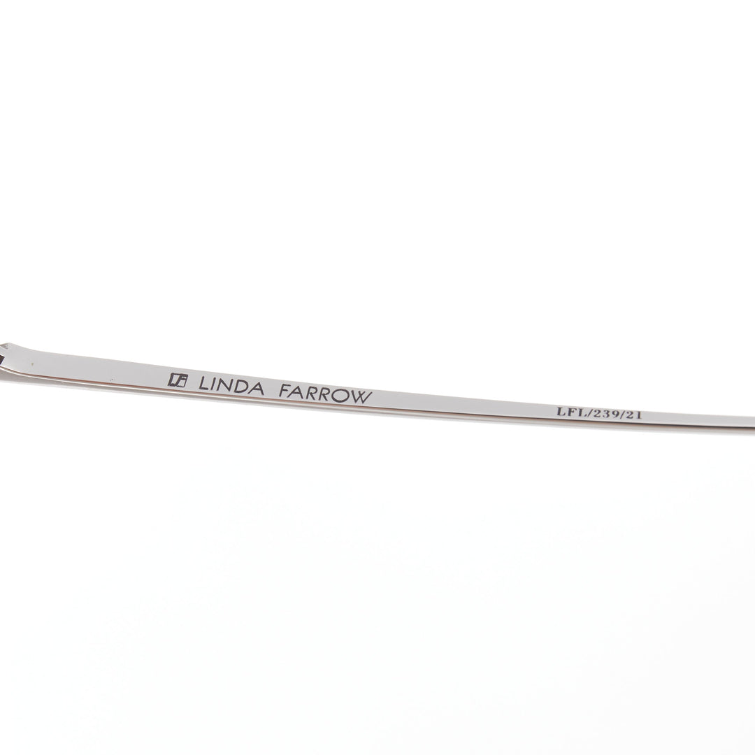 LINDA FARROW LFL239/21 black matte acetate round optical glasses