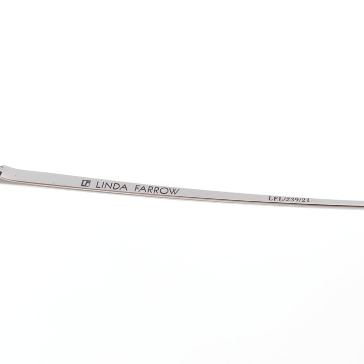 LINDA FARROW LFL239/21 black matte acetate round optical glasses