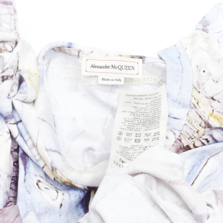 ALEXANDER MCQUEEN 2021 William Blake Dante ruffle frill mini dress IT38 M