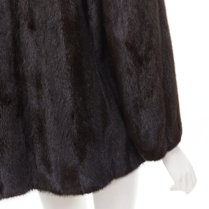 SIBERIAN FUR STORE HONG KONG  fur dark brown short shawl collar short jacket S