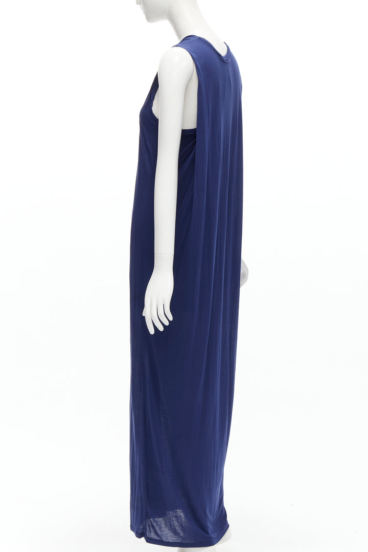 ACNE STUDIOS 2016 Ormanda Tencel navy cape illusion layered tank dress S