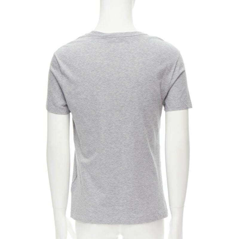 VERSACE white Gianni Signature logo embroidery grey tshirt Taylor Fit S