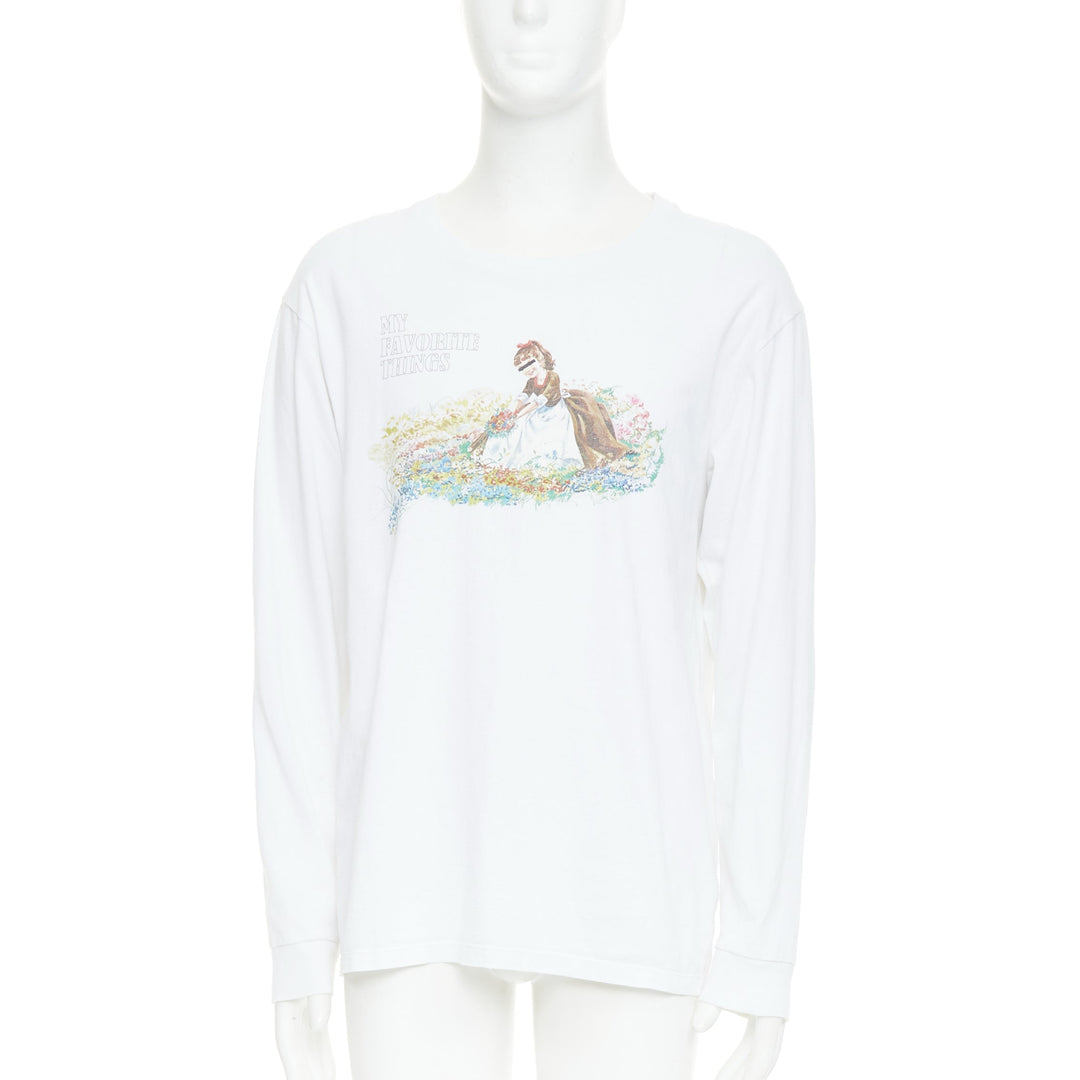 UNDERCOVER John My Favourite Things white cotton print long sleeve tee JP3 L