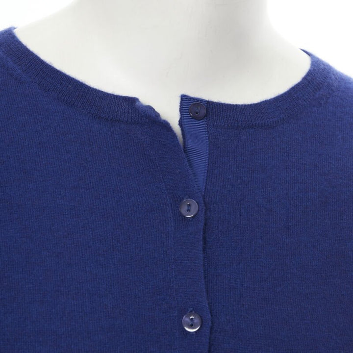 JOSEPH 100% cashmere cobalt blue button front cardigan sweater S
