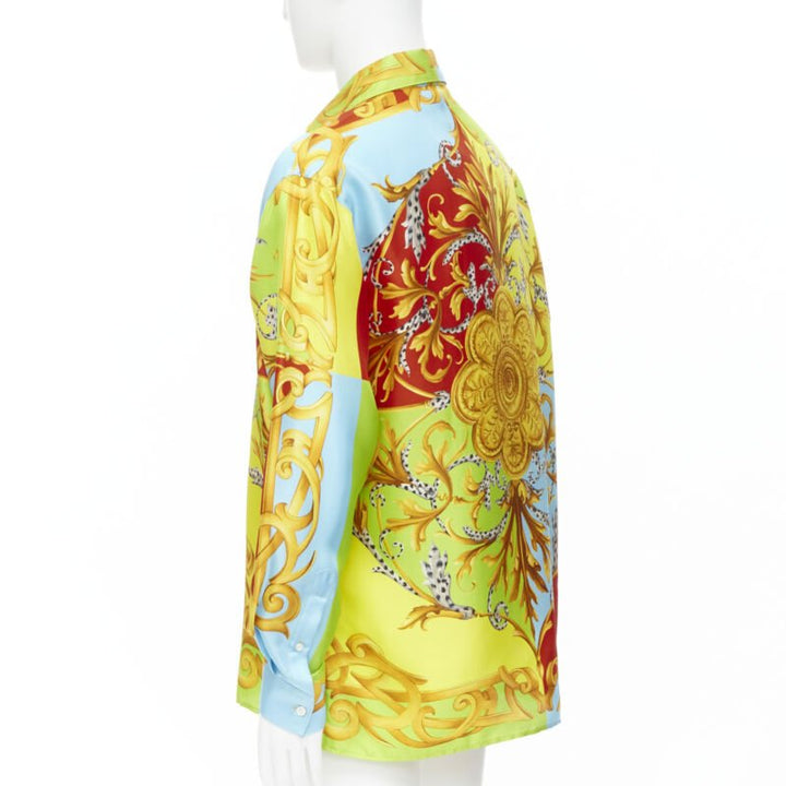 VERSACE 2020 Barocco Acanthus Pop Print Limited silk shirt EU38 XS