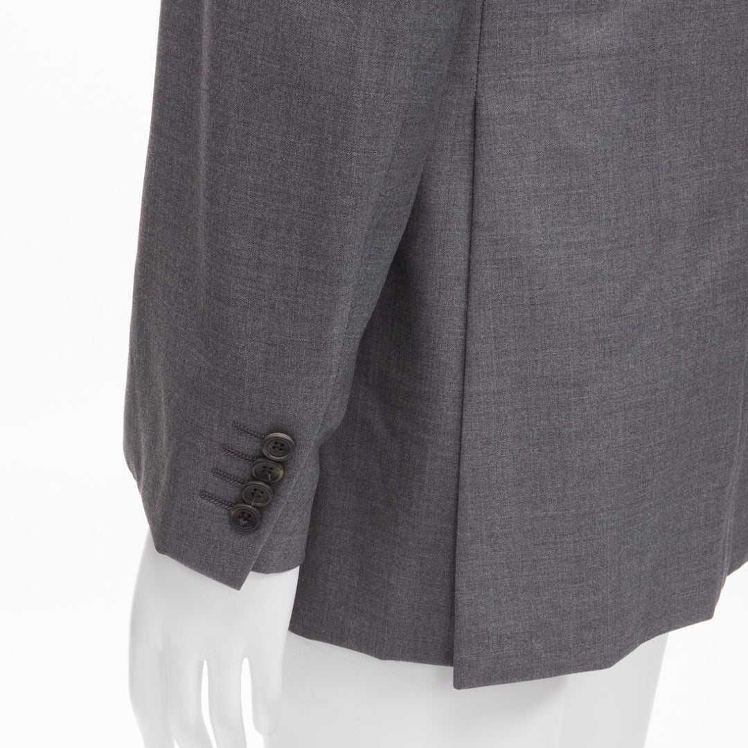 KILGOUR Saville Row grey virgin wool pink lining blazer jacket UK38 M