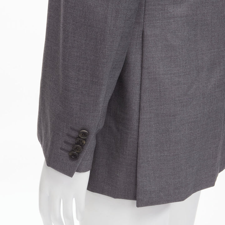 KILGOUR Saville Row grey virgin wool pink lining blazer jacket UK38 M