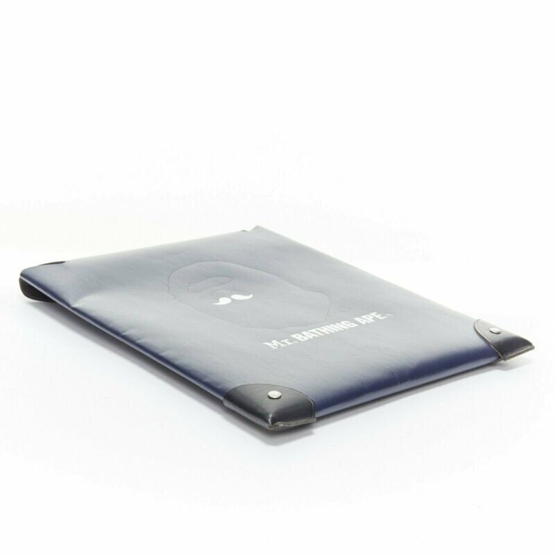 MR.BATHING APE GLOBE-TROTTER 2011 navy blue envelope document case valcan fiber