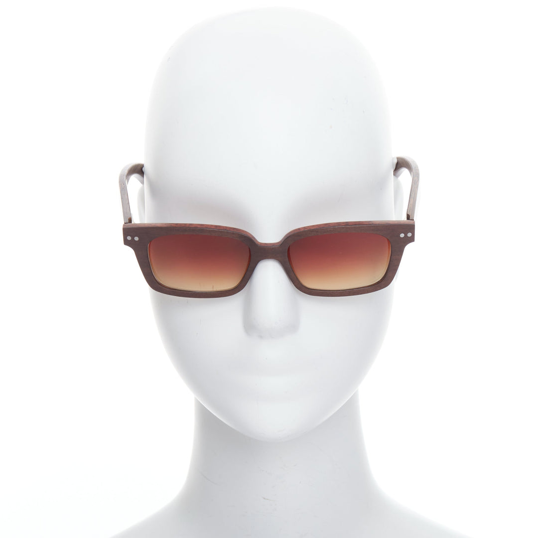 GOLD & WOOD B08.2 brown wood ombre lens spring sunglasses