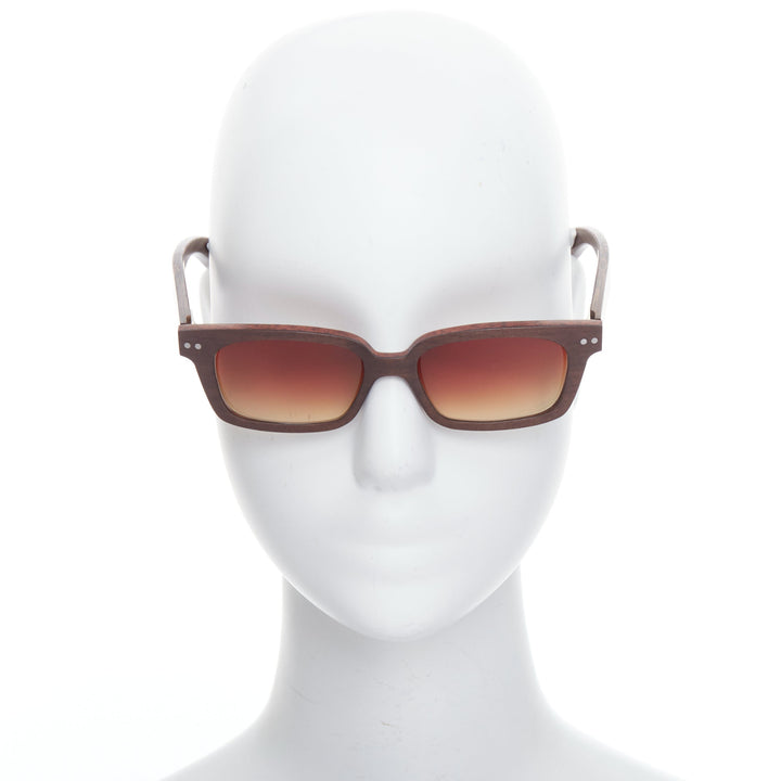 GOLD & WOOD B08.2 brown wood ombre lens spring sunglasses