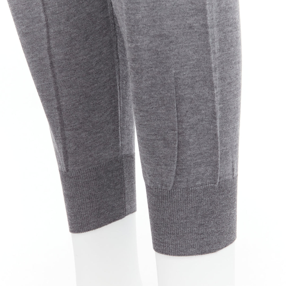 STELLA MCCARTNEY 2016 grey wool blend mid waist casual knitted pants IT36 XXS