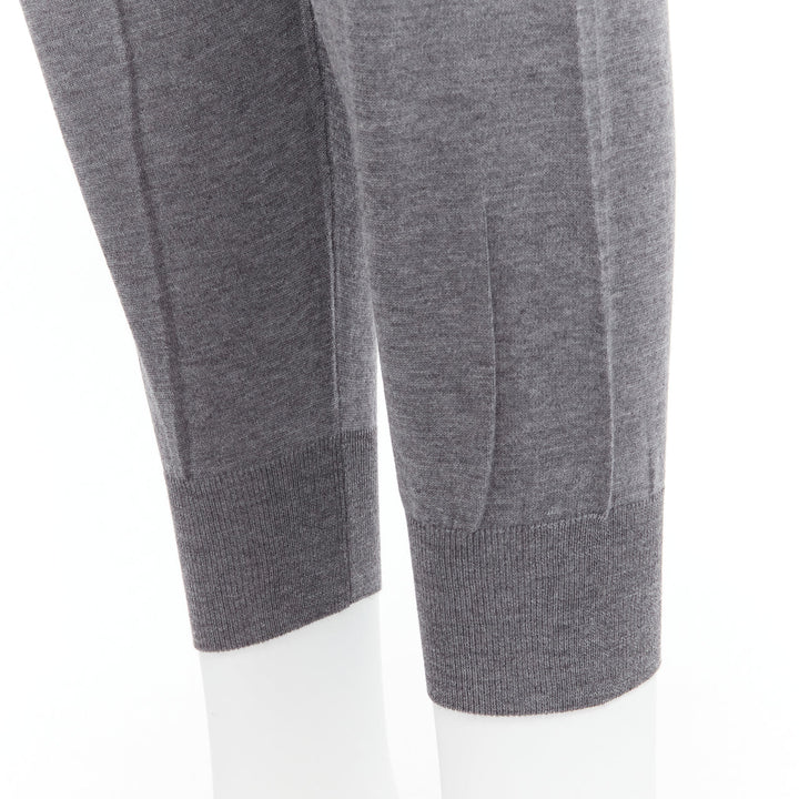 STELLA MCCARTNEY 2016 grey wool blend mid waist casual knitted pants IT36 XXS