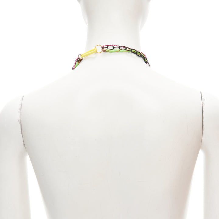 N2 LES NEREIDES colorful gnomes plaid ribbons Harajuku necklace bracelet