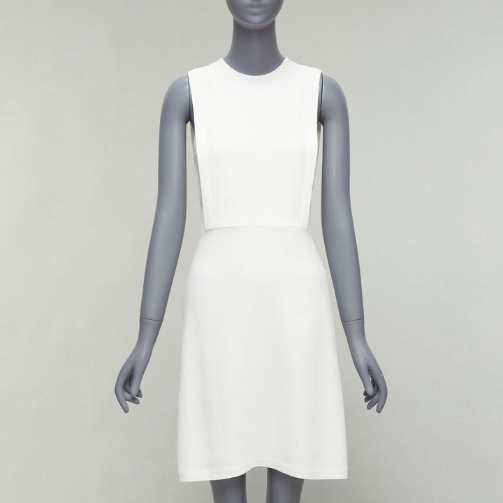 THEORY Rimlan white silky layered top A-line dress US0 XS