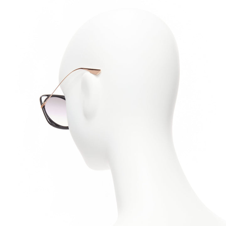 CHRISTIAN DIOR DiorDirection black frame purple lens oversized sunglasses