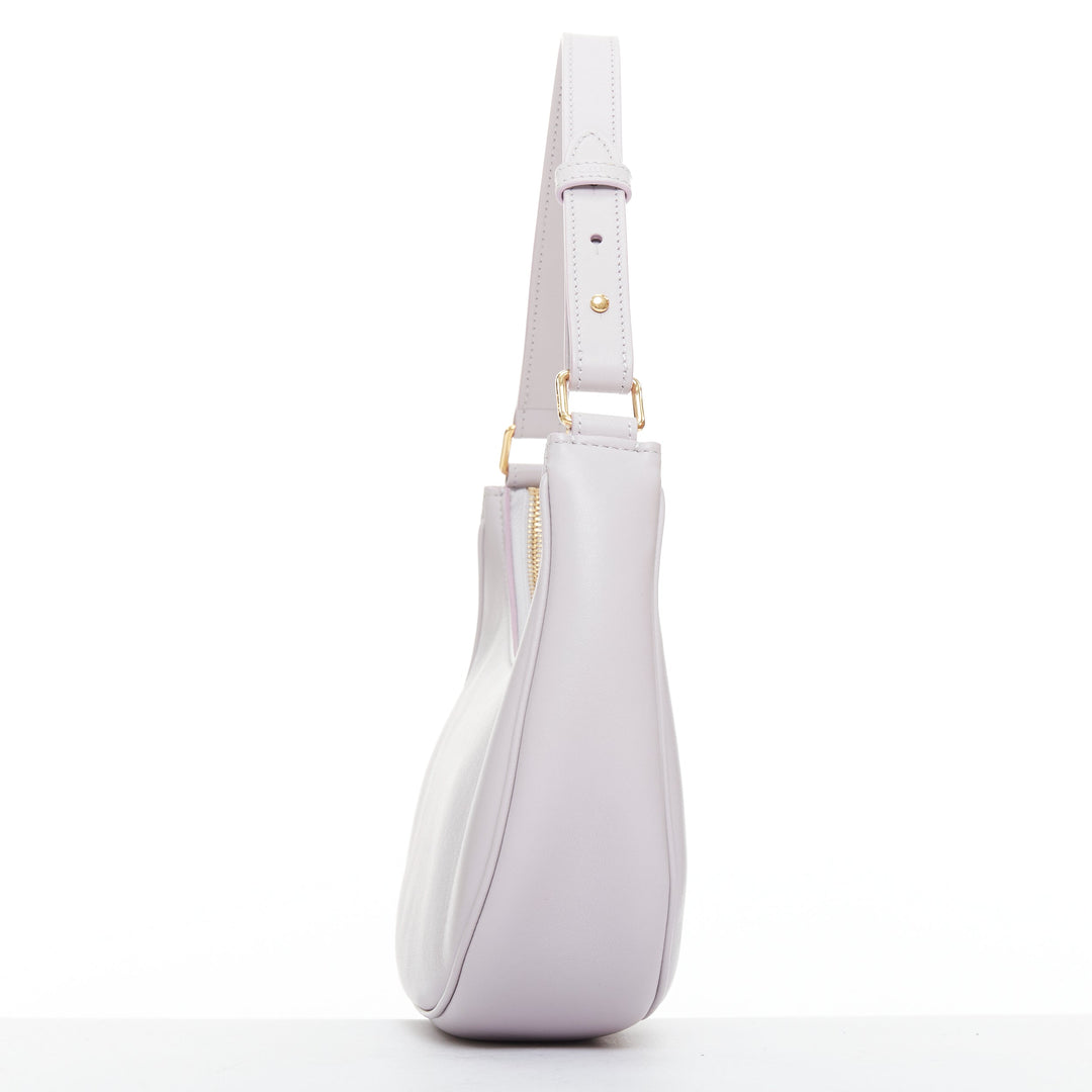 CELINE 2021 Ava lavender purple calfskin leather half moon shoulder bag