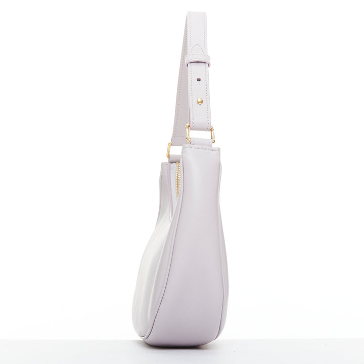 CELINE 2021 Ava lavender purple calfskin leather half moon shoulder bag