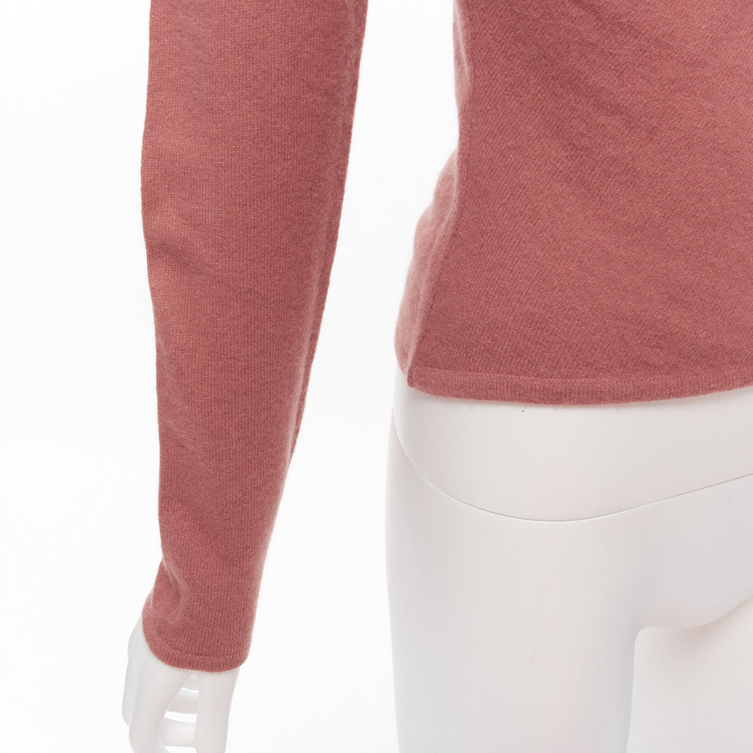 VALENTINO blush pink virgin wool blend twist front sweater top IT42 M