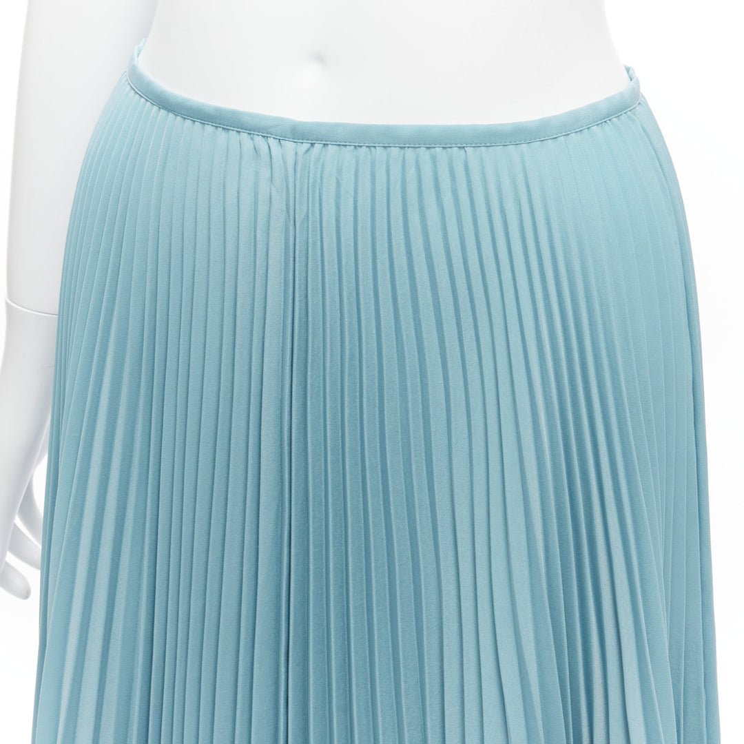 JOSEPH Abbot blue accordion pleats center seam round table skirt FR34 XS