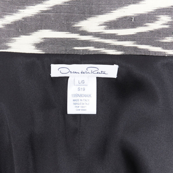 OSCAR DE LA RENTA SS19 Runway brown black leopard pink silk lined kimono L