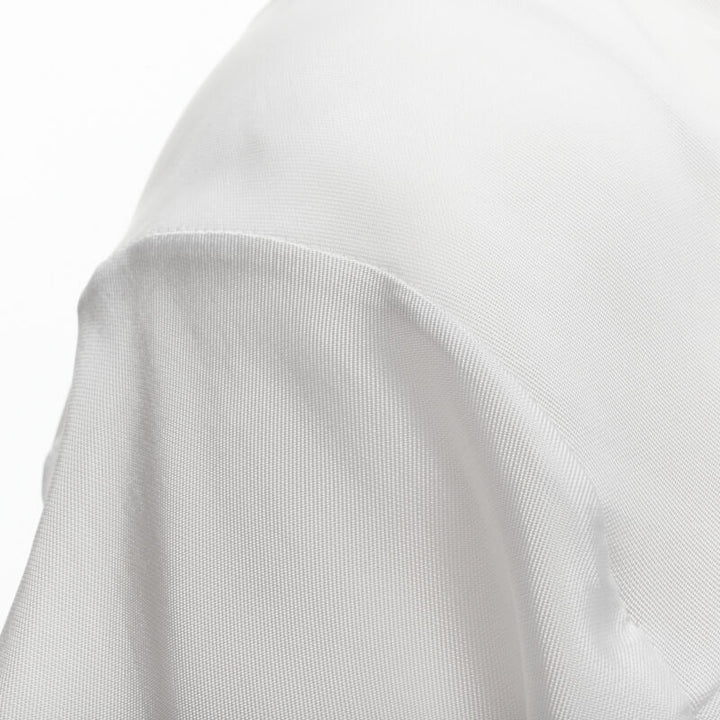 MARNI white viscose cowl neck curved seam slit pocket top IT38 XS