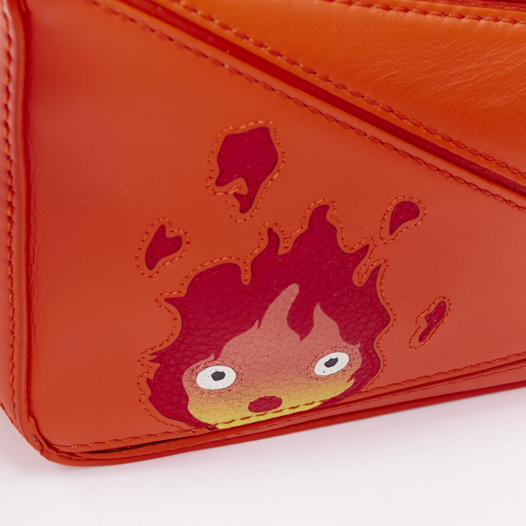 LOEWE Howls Moving Castle Puzzle Calcifer orange mini puzzle bag