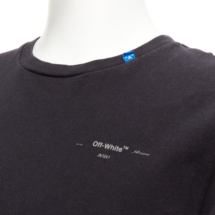 OFF WHITE Virgil Abloh 2020 black logo giant print back cotton tshirt M