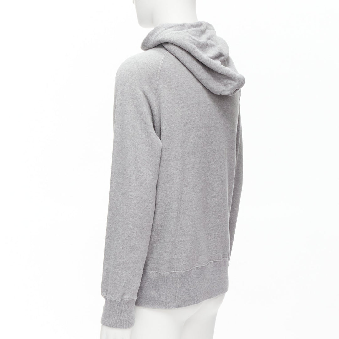 SACAI 2018 Stasis grey cotton slogan print hoodie sweatshirt JP1 S