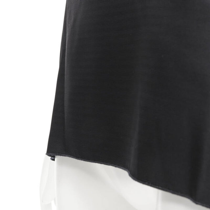 MARNI black V-neck heavy acetate panelled back hem sleeveless boxy top IT38 XS