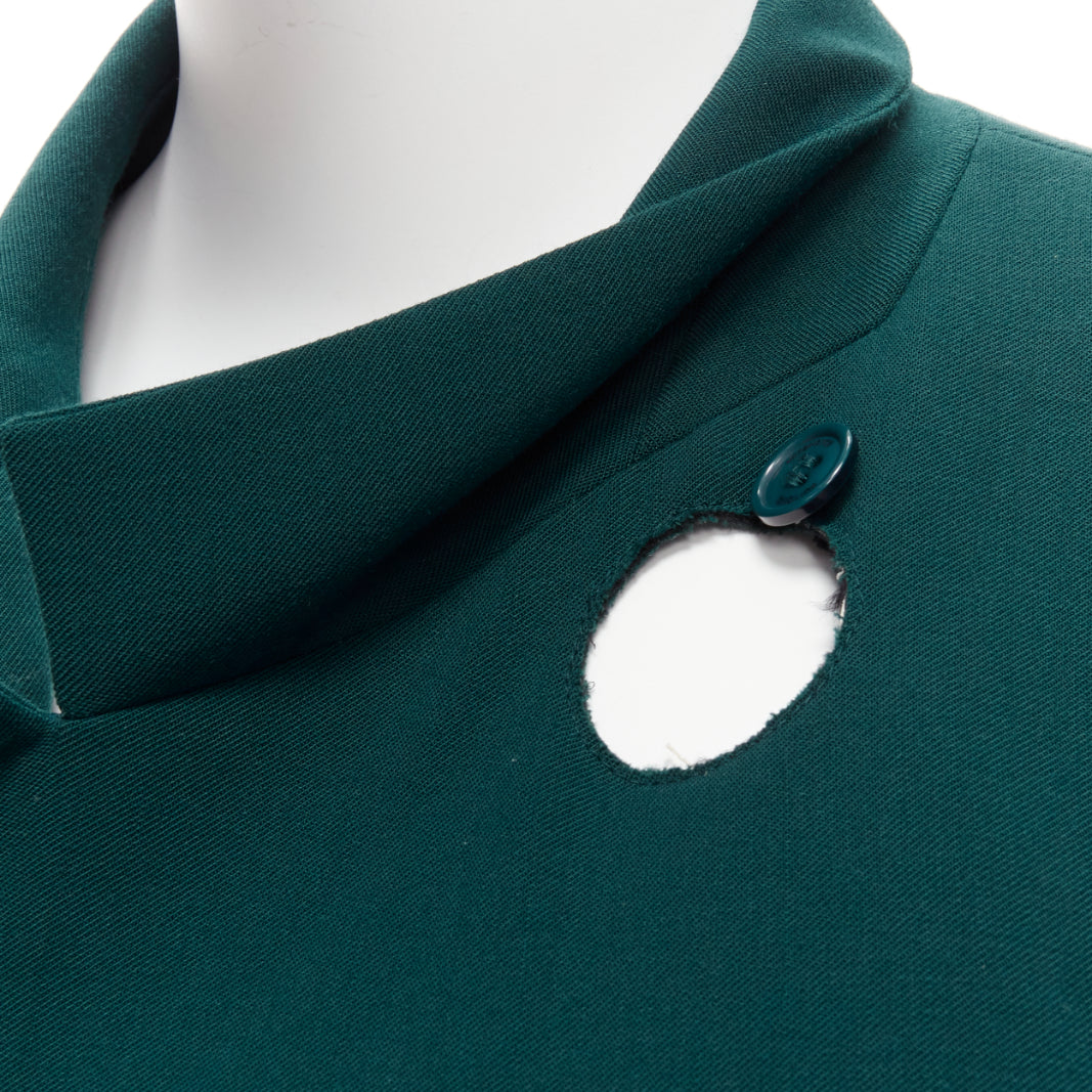 VETEMENTS 2019 forest green logo patch back oversized double-breasted blazer XS