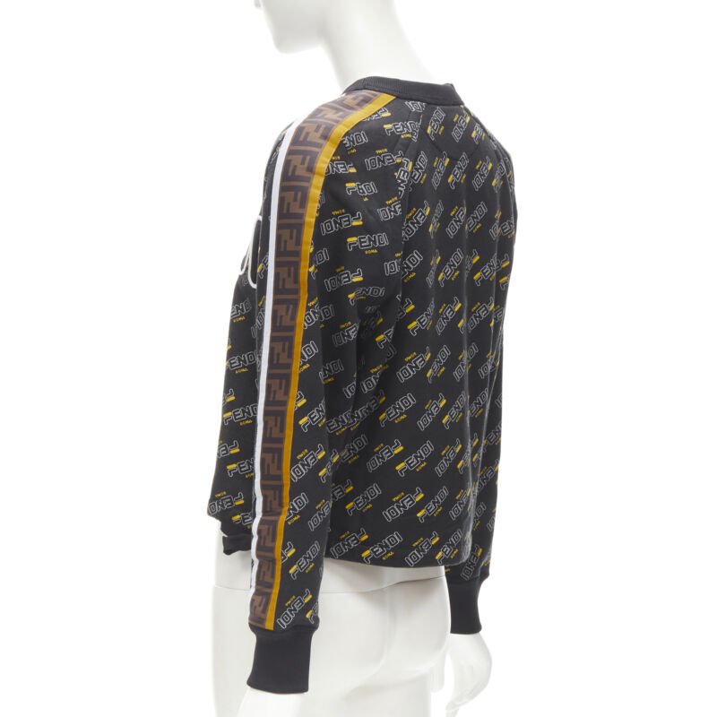 FENDI FILA Mania graphic logo embroidery monogram FF Zucca pullover sweater S