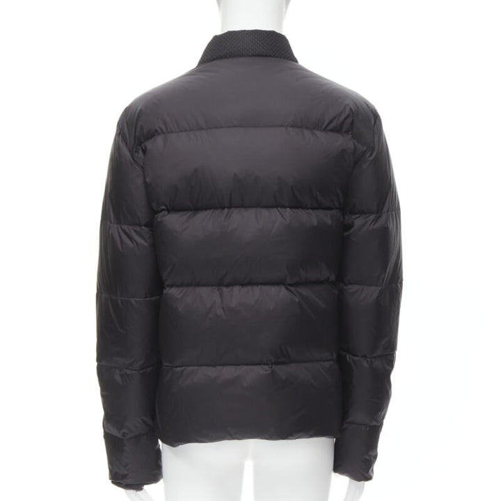 FENDI Reversible black Monster Bug Eye nylon goose down puffer jacket EU48 M