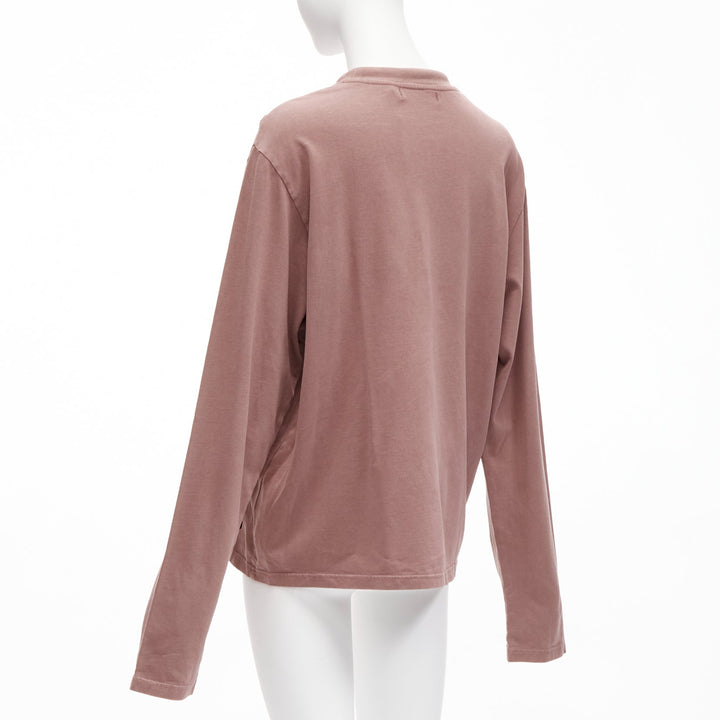 CRAIG GREEN burgundy drawstring rope detail long sleeve tshirt S