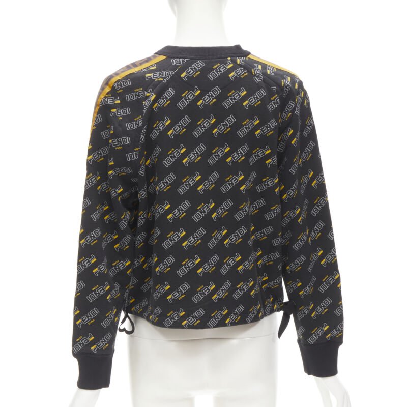 FENDI FILA Mania graphic logo embroidery monogram FF Zucca pullover sweater S