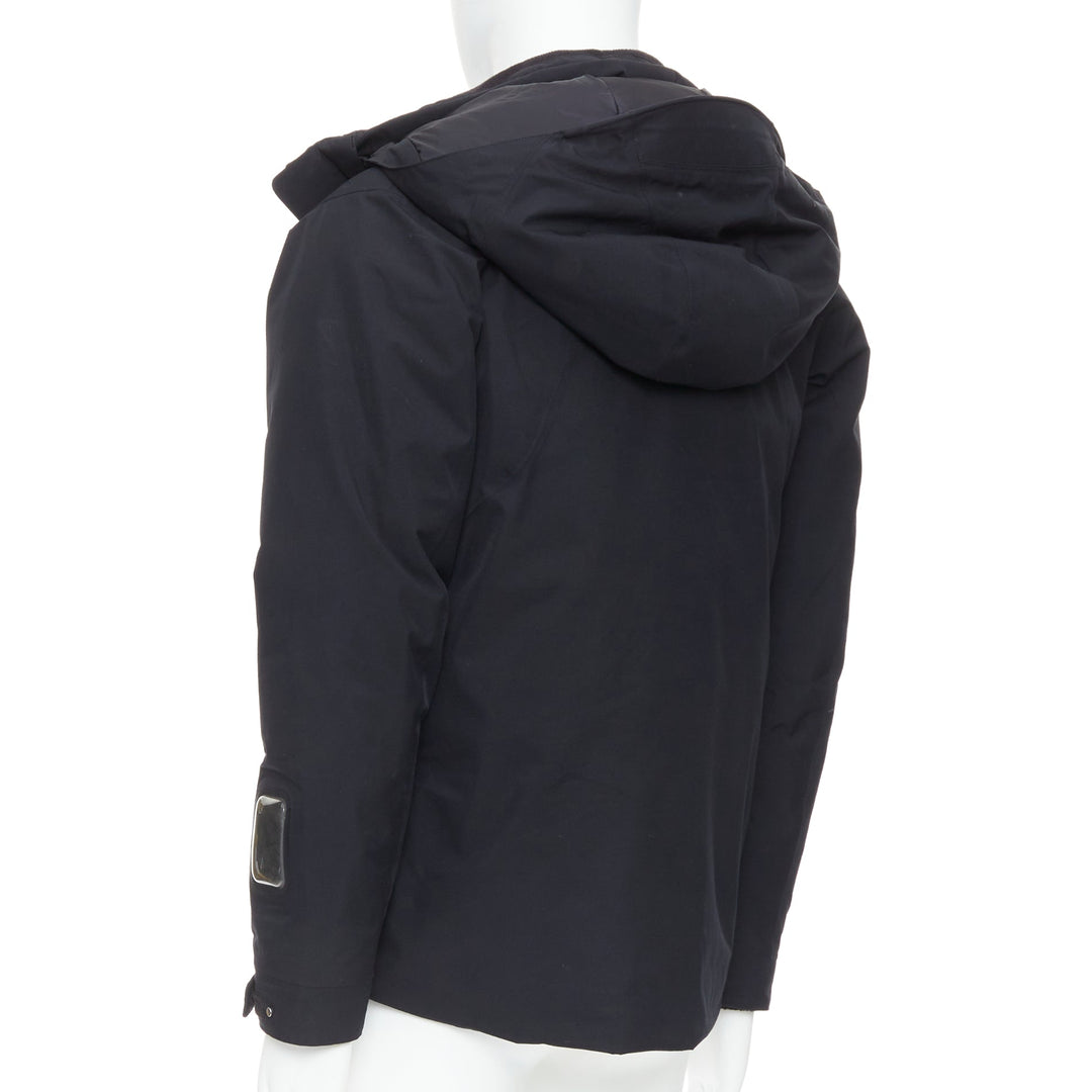 GOLDWIN black goretex padded logo zip pockets ski jacket M