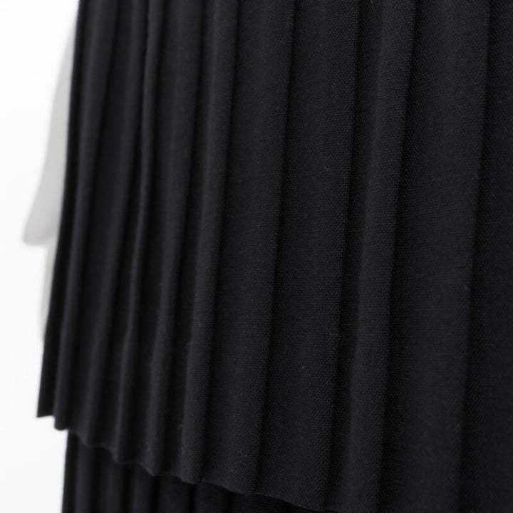 JUNYA WATANABE 1998 black pleated tiered hem pencil skirt S