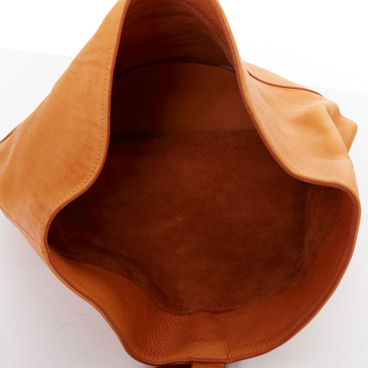 SIMON MILLER Bonsai 30 tan brown leather acrylic round handle hobo tote bag