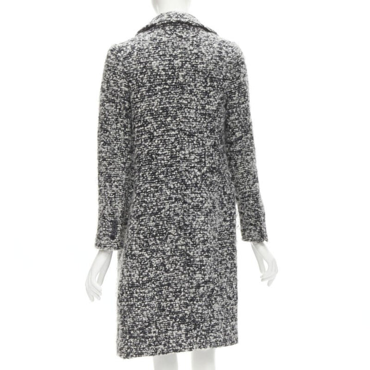 DIOR HOMME AW 2009 Hedi Slimane grey wool boucle coat XXS JP38