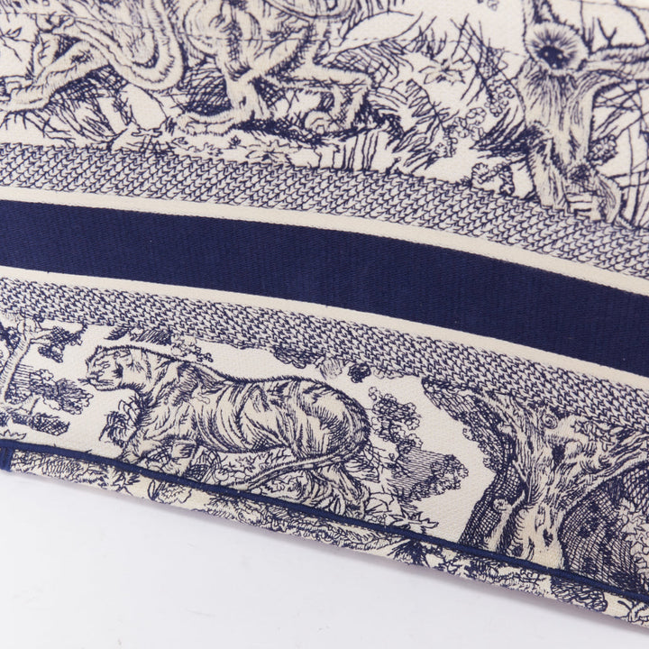 CHRISTIAN DIOR Book Tote navy cream Toile de Jouy canvas bag